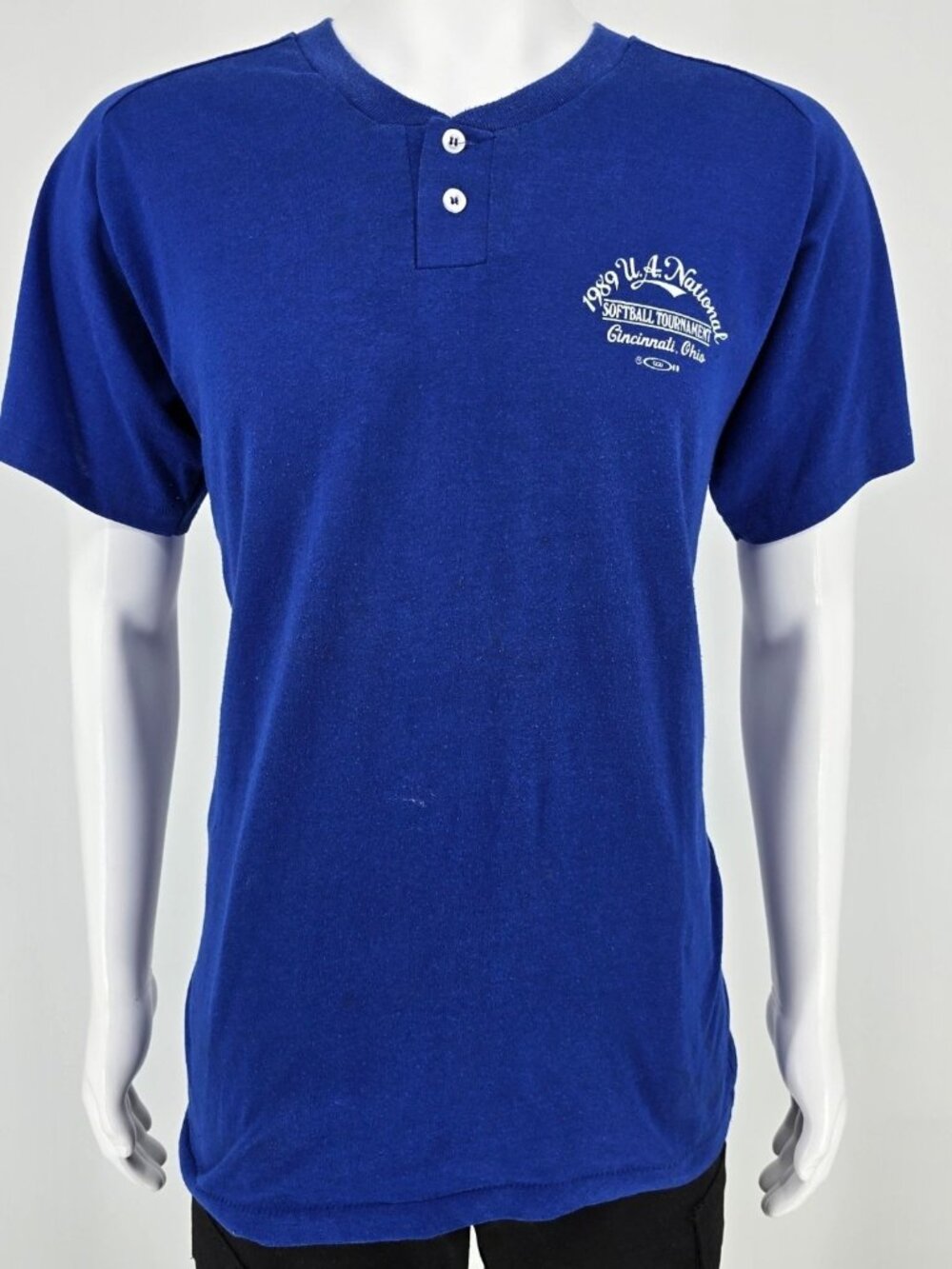 Vintage 1989 BIKE U.A. National Softball Tournament Cincinnati Henley (M/L)